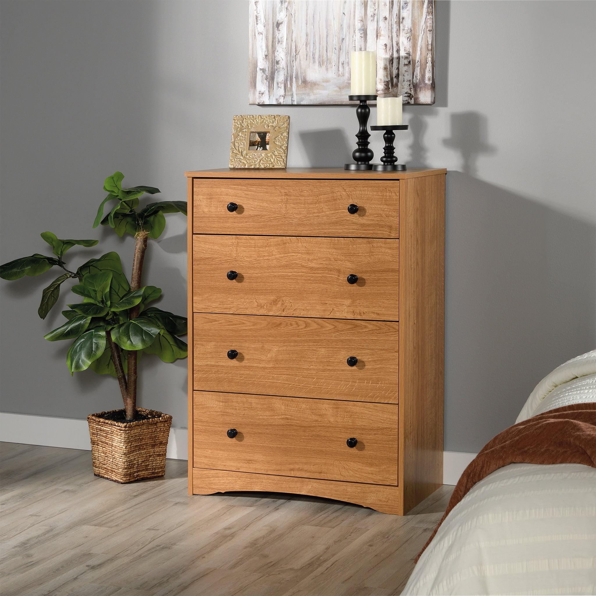 Beginnings 4 Drawer Chest Highland Oak - Sauder: Storage Furniture for Bedroom Space Savers