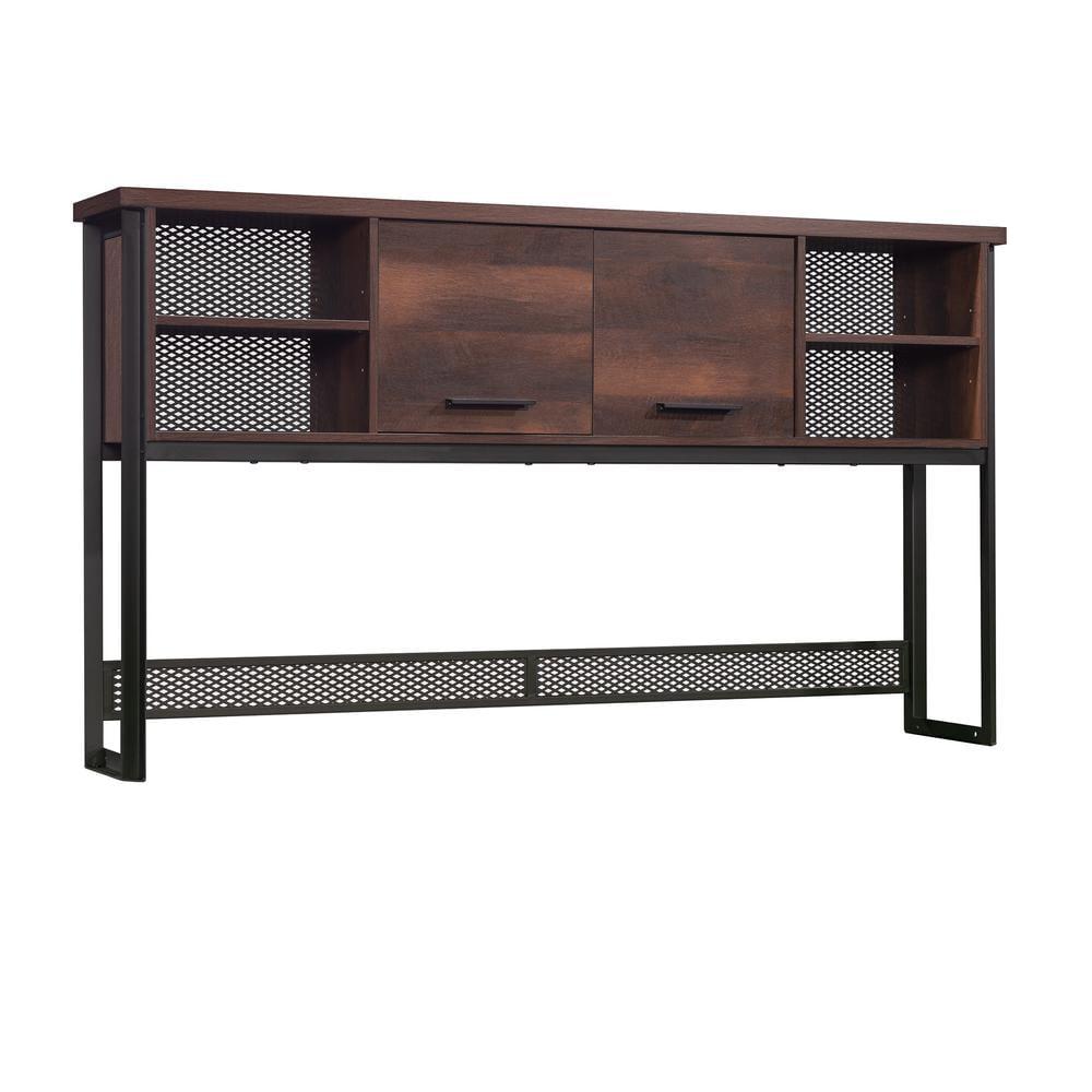 Briarbrook Large Library Hutch Barrel Oak - Sauder: Industrial Style, Laminated Surface, Metal Hardware
