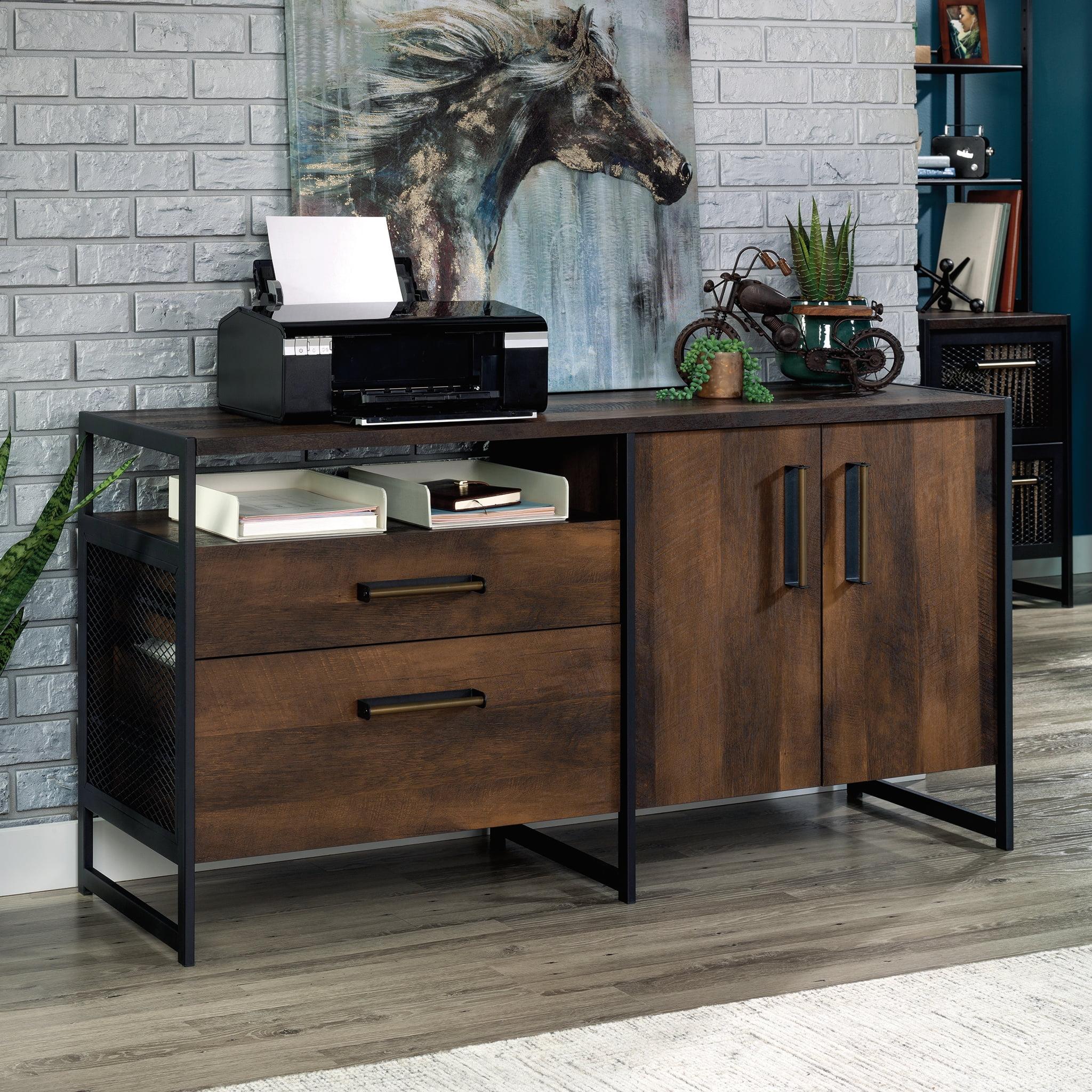 Briarbrook Barrel Oak 60" Modern TV Credenza with Adjustable Shelves