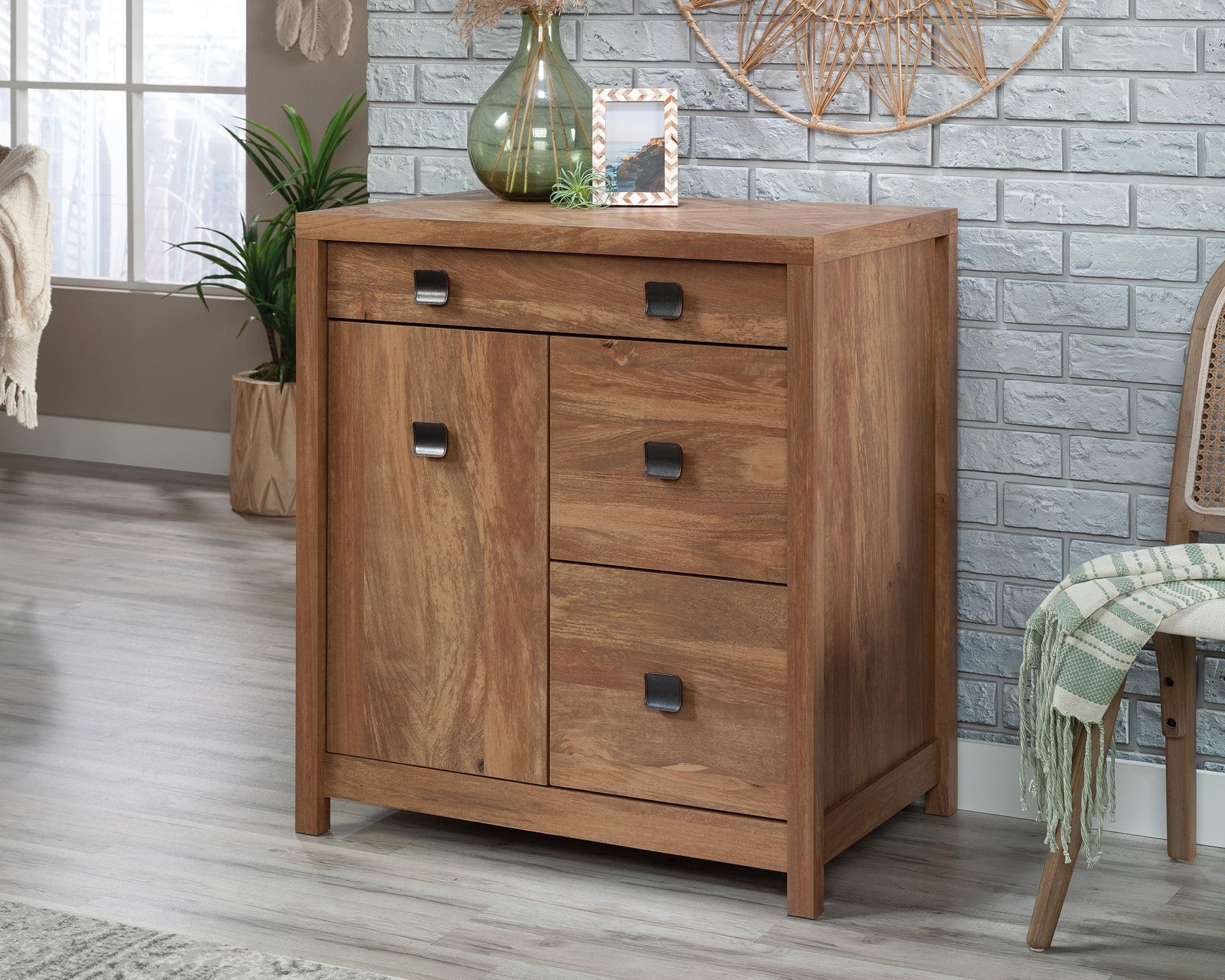 Small Cannery Bridge Credenza Sindoori Mango - Sauder: Laminated Office Cabinet with Drawers, Metal Hardware