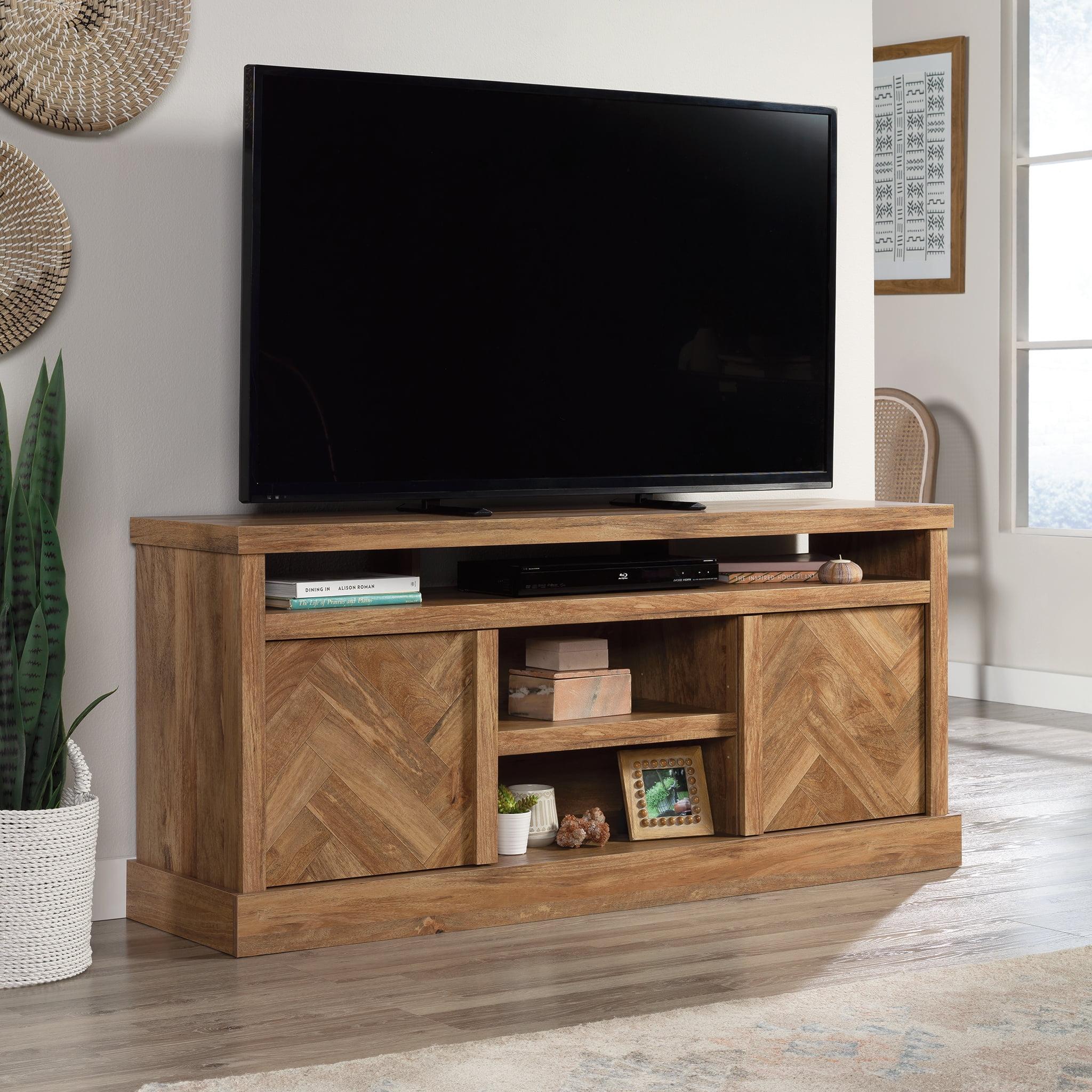 Sindoori Mango Herringbone Pattern 66'' TV Stand with Cabinet