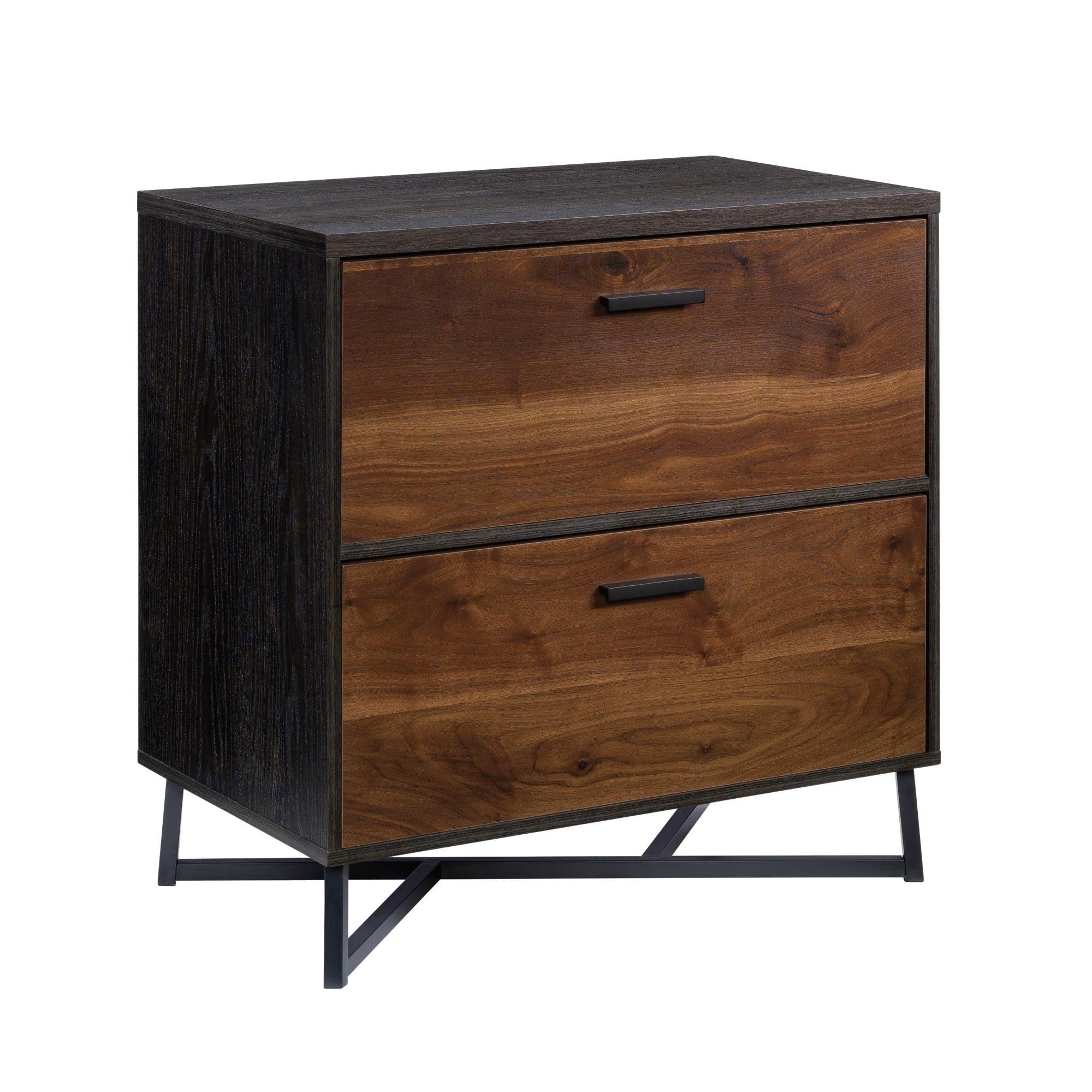 Brew Oak and Walnut 2-Drawer Lateral File Cabinet