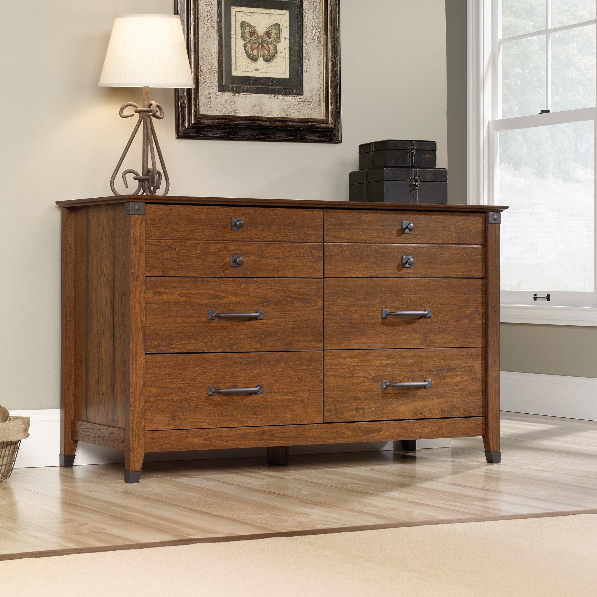 Sauder Carson Forge 6-Drawer Dresser, Washington Cherry Finish