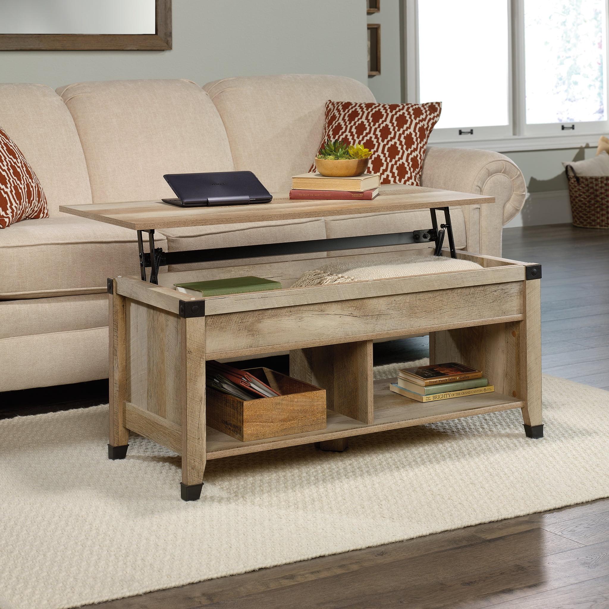 Lintel Oak Rectangular Lift-Top Coffee Table with Storage