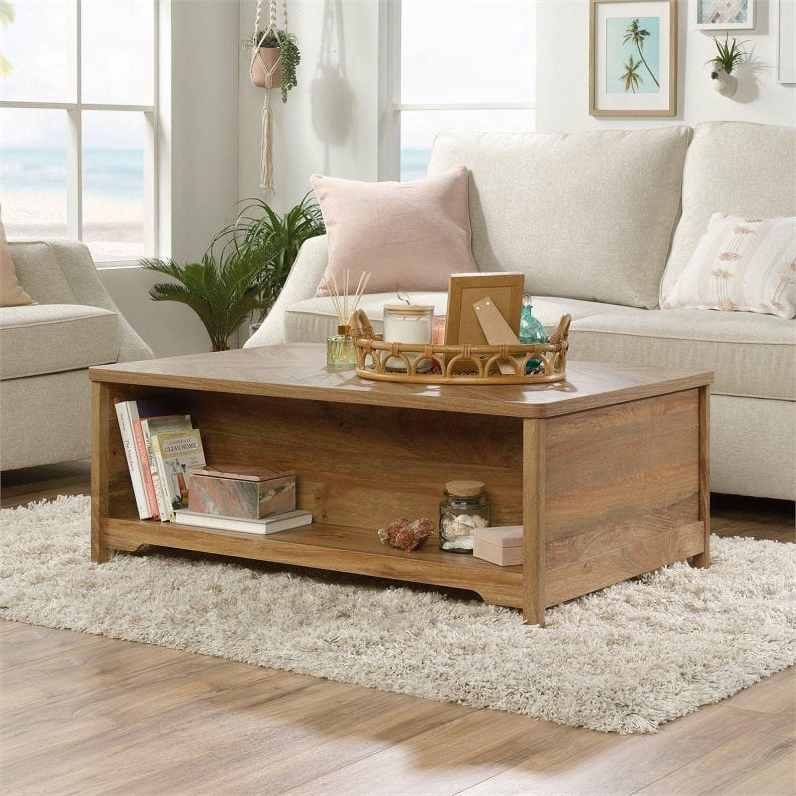 Sindoori Mango Wood & Metal Rectangular Coffee Table with Storage