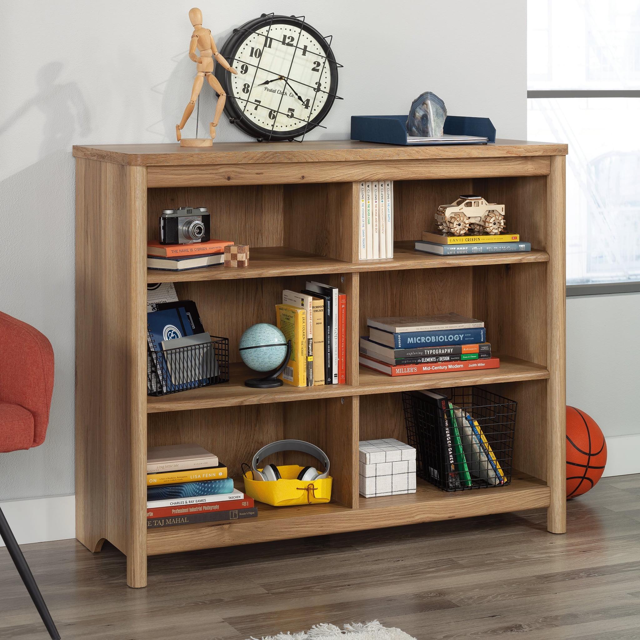 Dover Edge Timber Oak Cubby Storage Bookcase with Adjustable Shelves