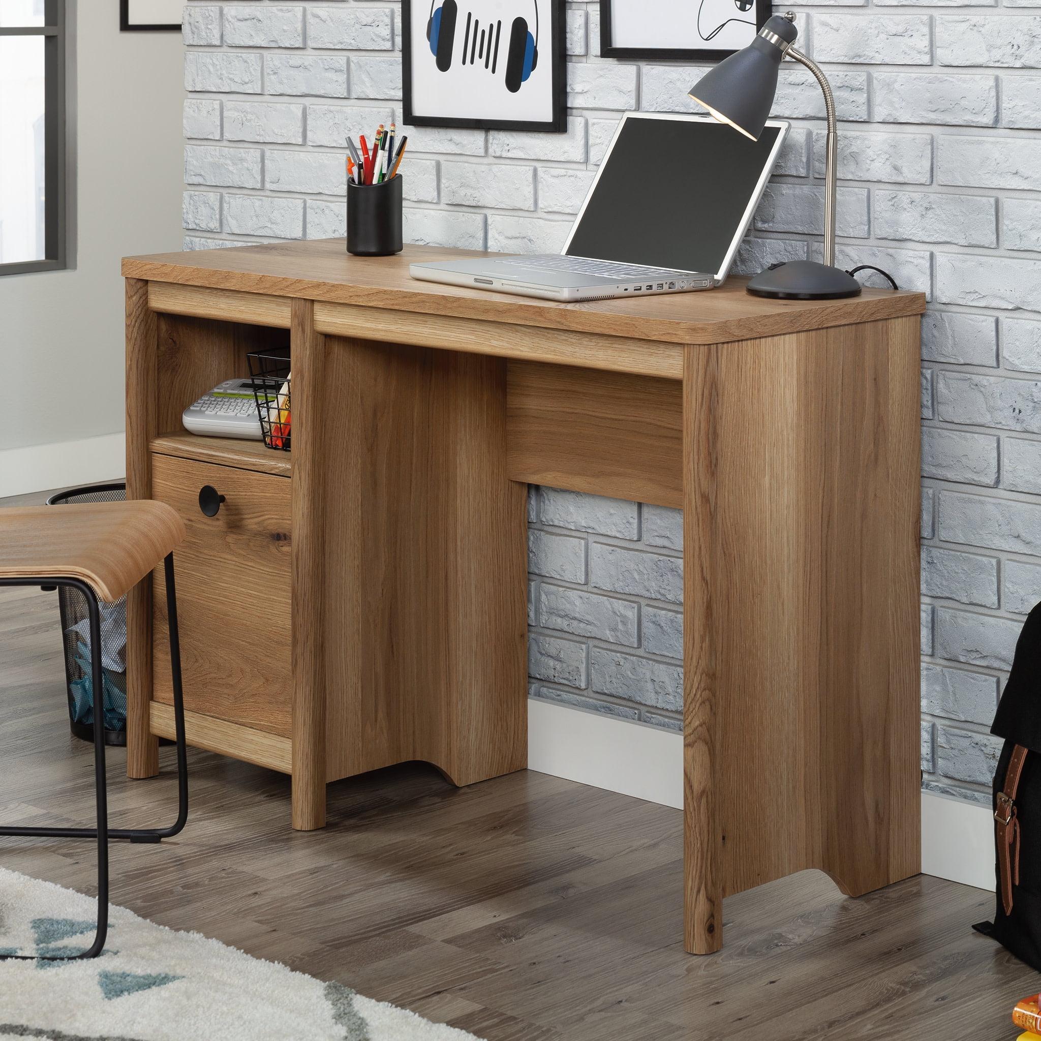 Timber Oak Computer Desk with Drawer and Keyboard Tray