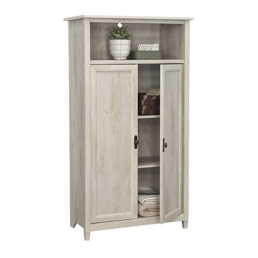 Sauder Edge Water 2 Door Storage Cabinet Chalked Chestnut