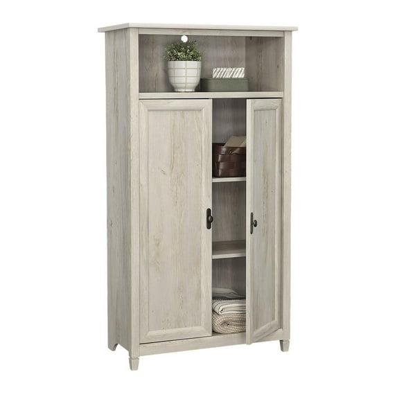 Sauder Edge Water 2 Door Storage Cabinet Chalked Chestnut