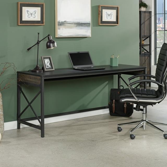 Sauder Foundry Road 72"x24" Table Desk, Carbon Oak Finish