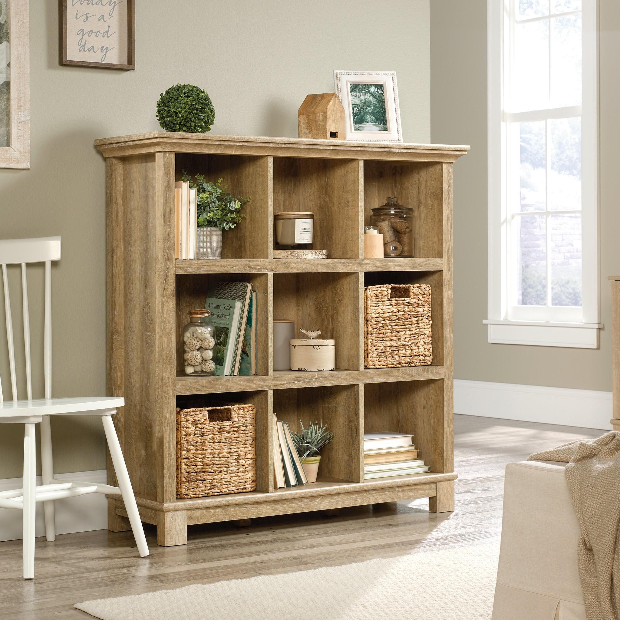 47" Garden Villa 9 Cube Organizer Orchard Oak - Sauder: Storage Bookcase, MDF, Fixed Shelves