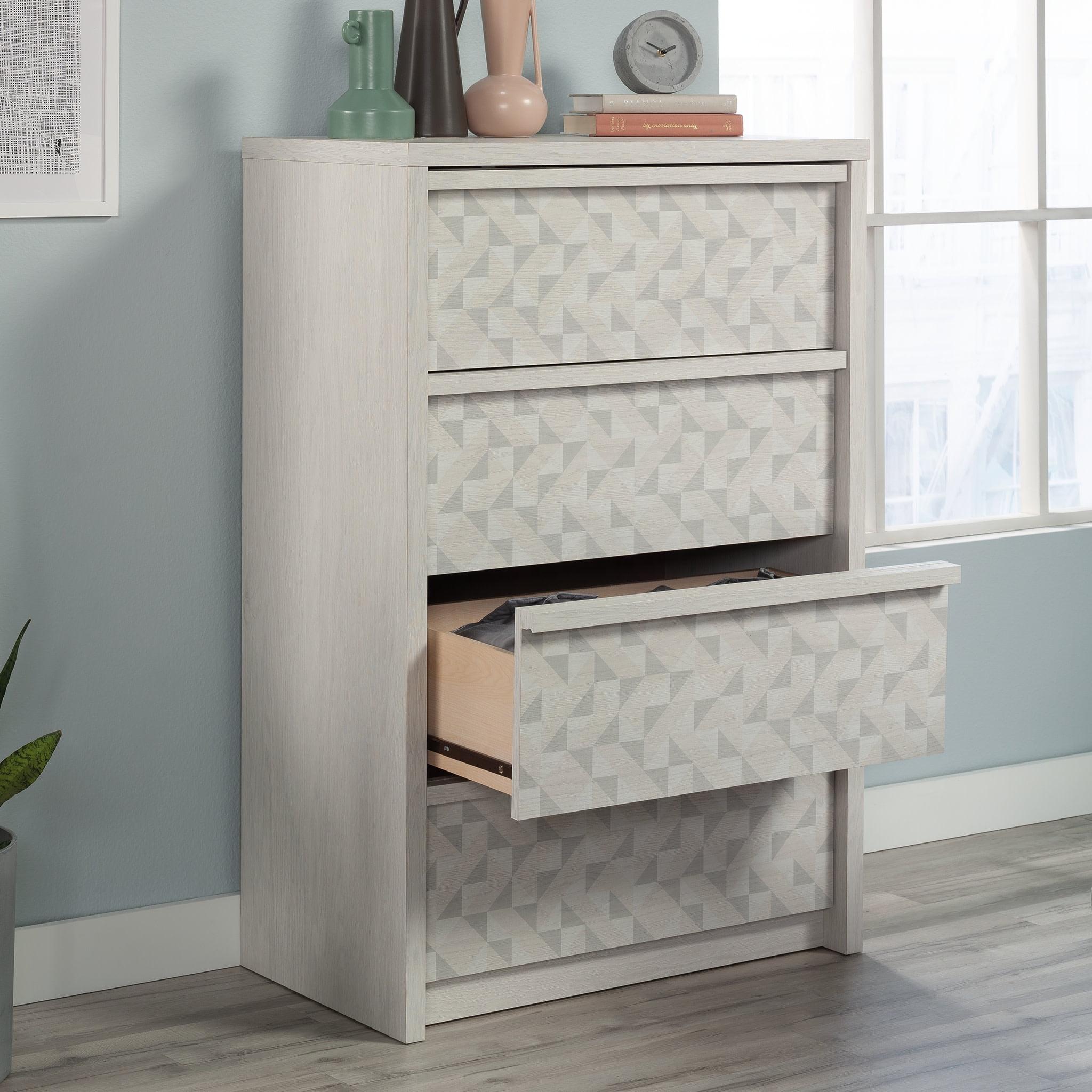 Harvey Park 4 Drawer Chest Glacier Oak - Sauder: Minimalist Design, Metal Runners, T-Lock Assembly
