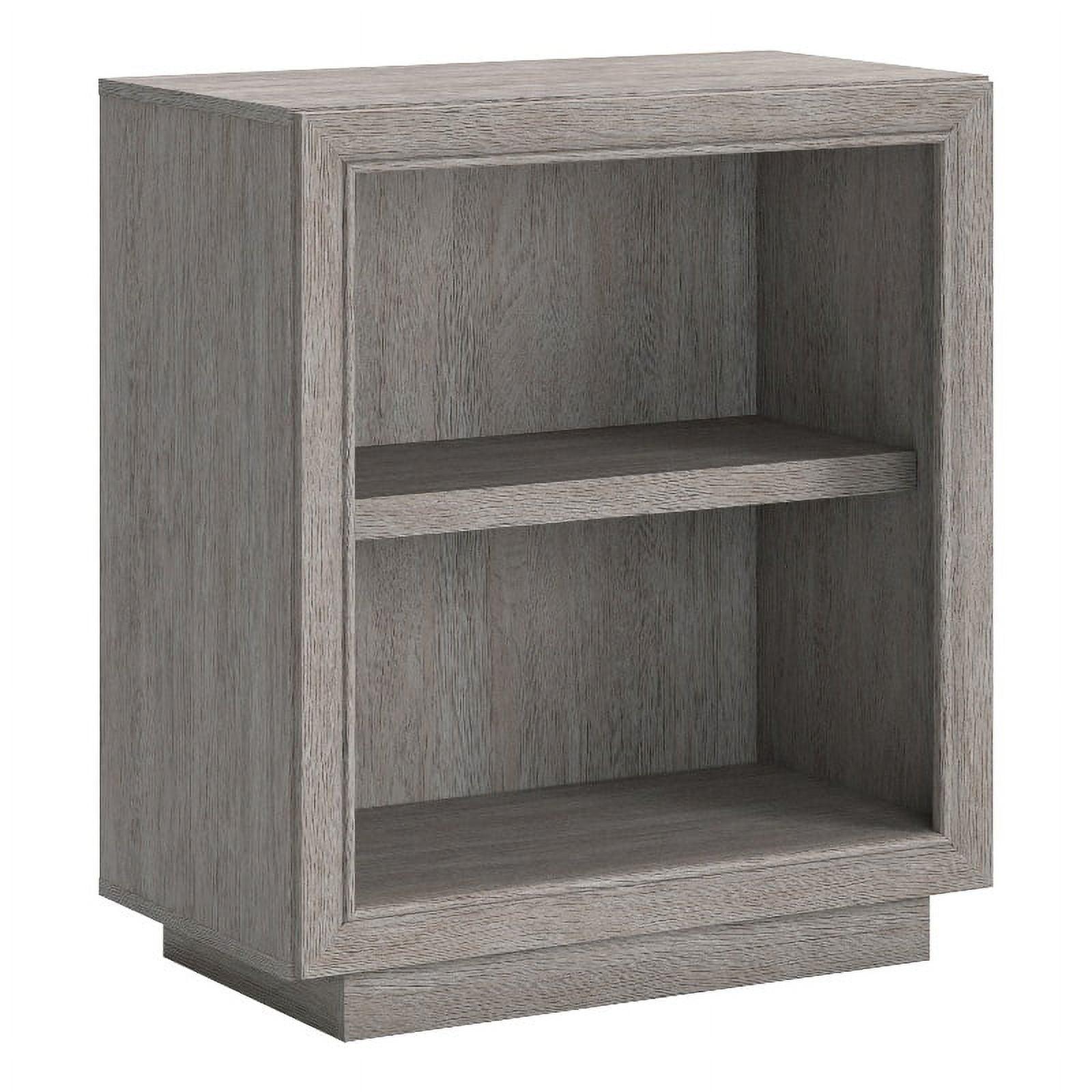 Ashen Oak Adjustable 2-Shelf Stackable Bookcase