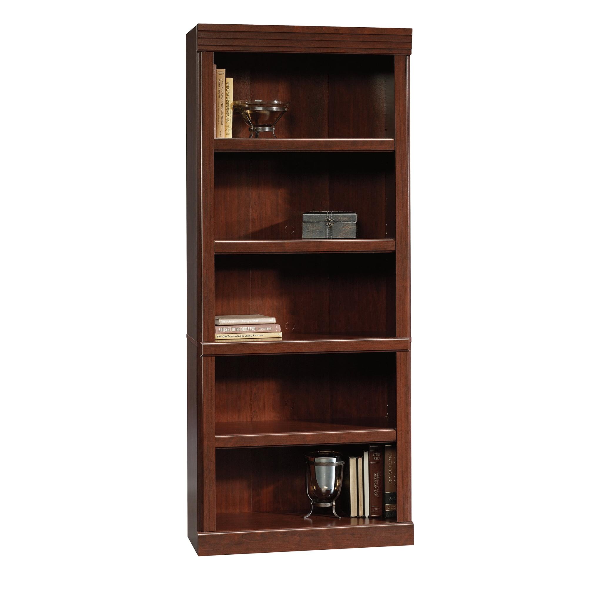 Heritage Hill Traditional Dark Cherry Engineered Wood 5-Shelf Bookcase