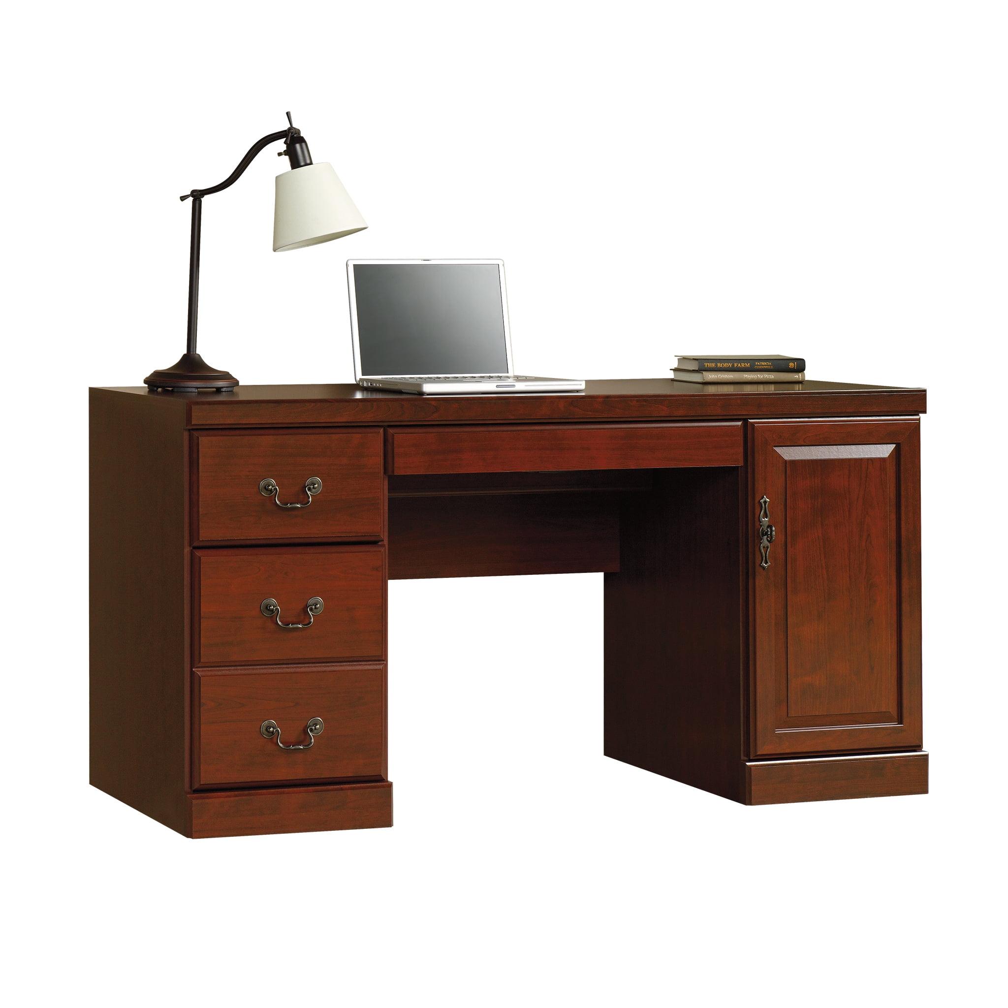 Heritage Hill Classic Cherry Executive Computer Credenza with Integrated Storage