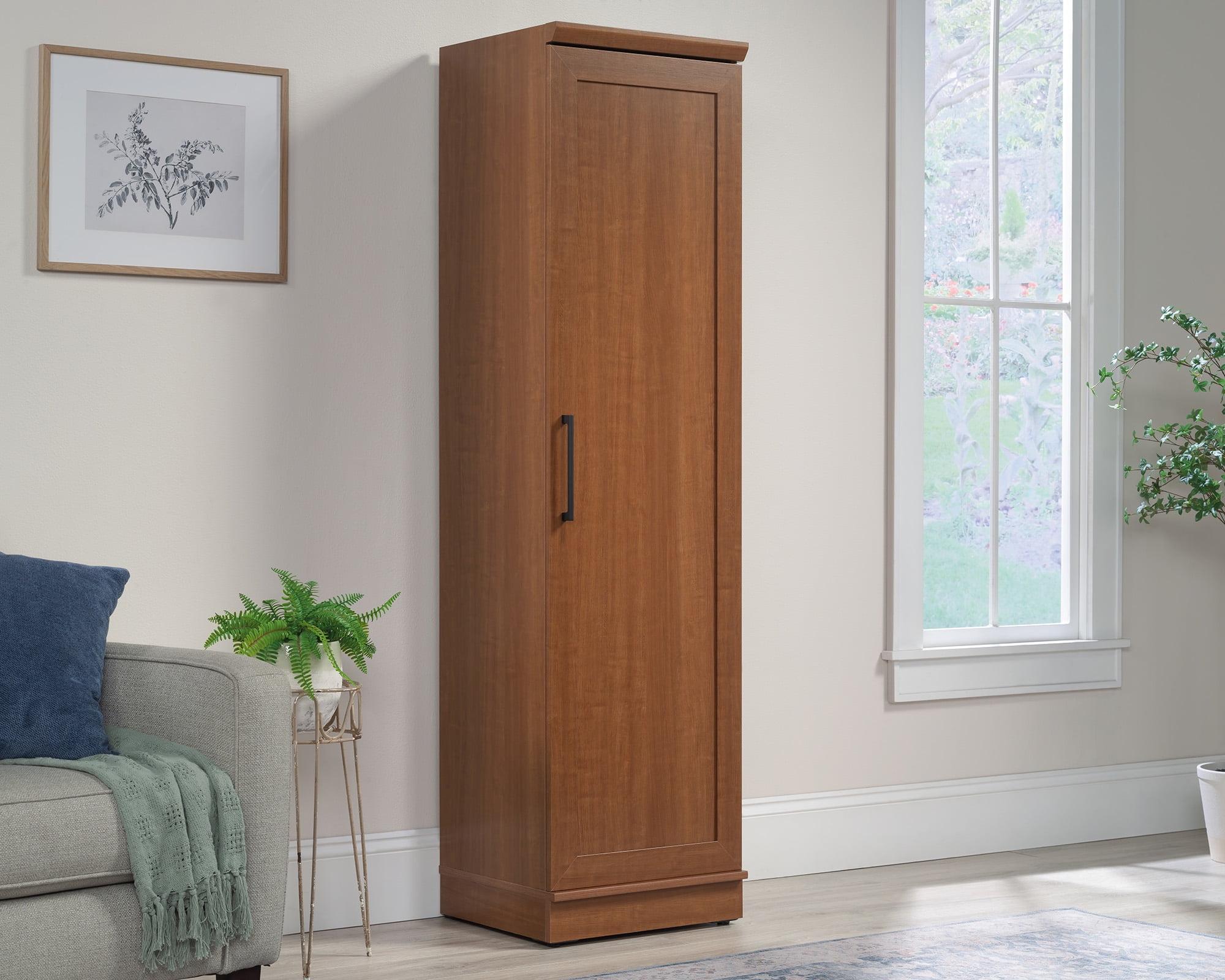 Sienna Oak Tall Single Door Pantry Cabinet with Adjustable Shelves