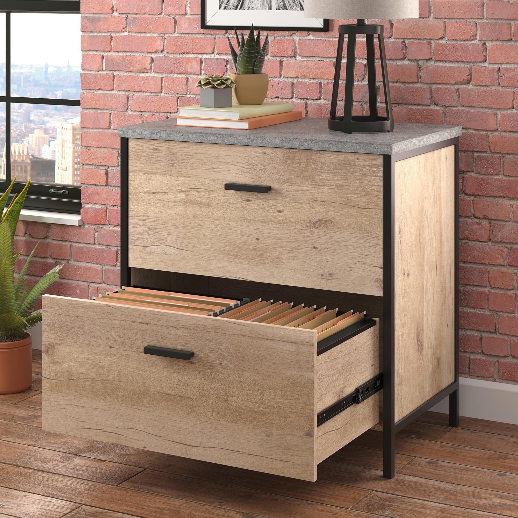 Sauder Market Commons 2 Drawer File Cabinet Prime Oak