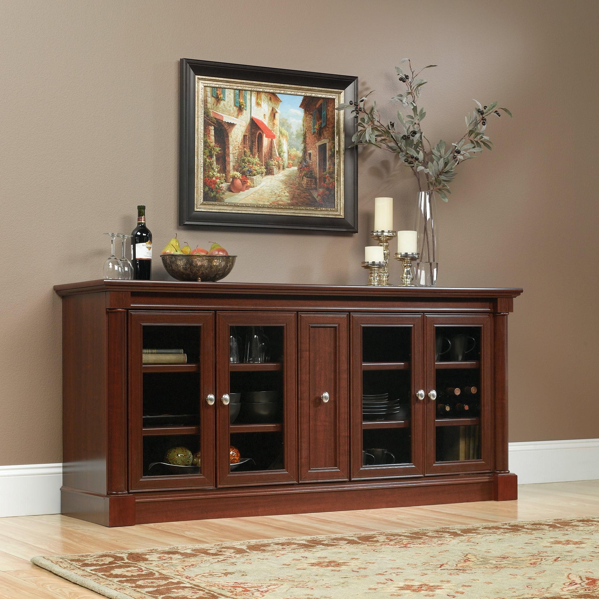 Sauder Palladia Engineered Wood Credenza in Select Cherry Finish