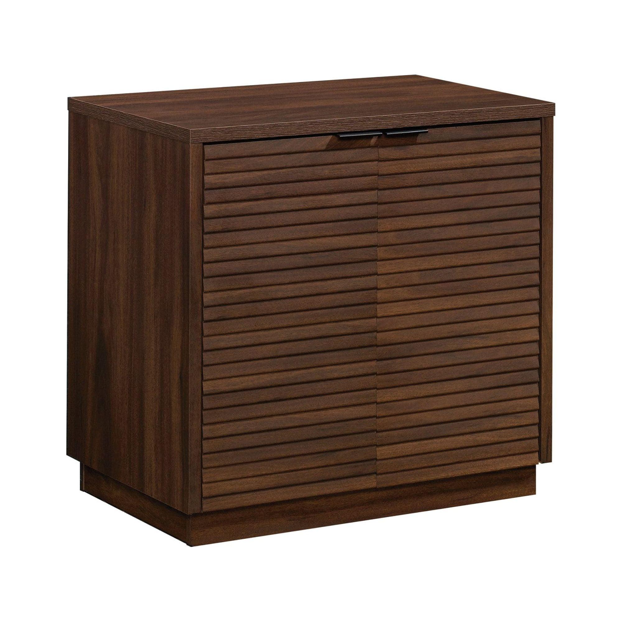 Spiced Mahogany 2-Door Office Storage Cabinet with Adjustable Shelves