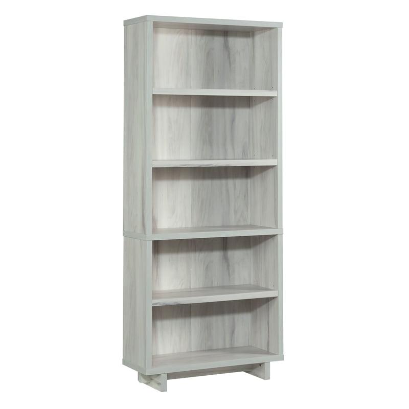 Gray Adjustable 5-Shelf Engineered Wood Bookcase