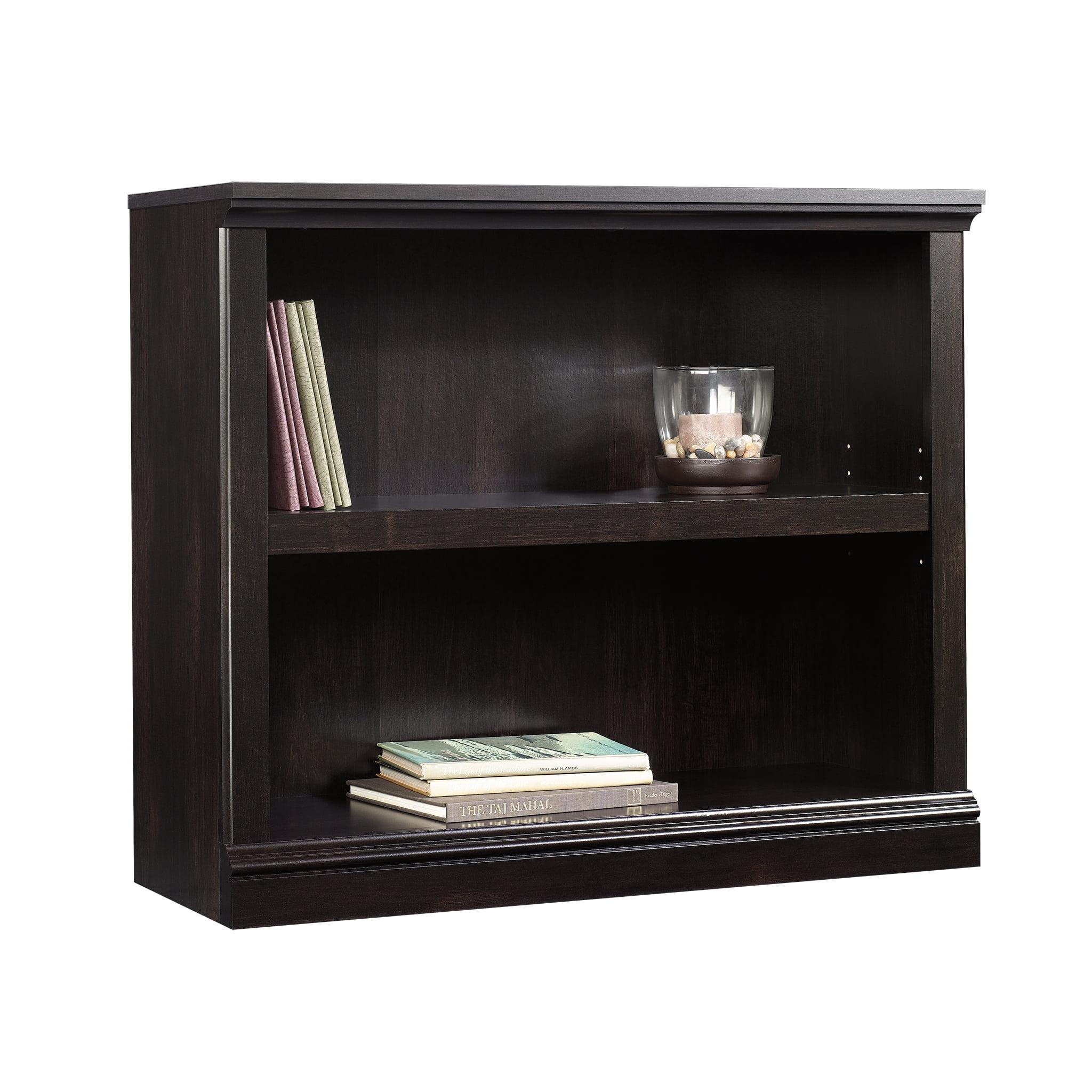 Estate Black Adjustable 2-Shelf Bookcase in Engineered Wood