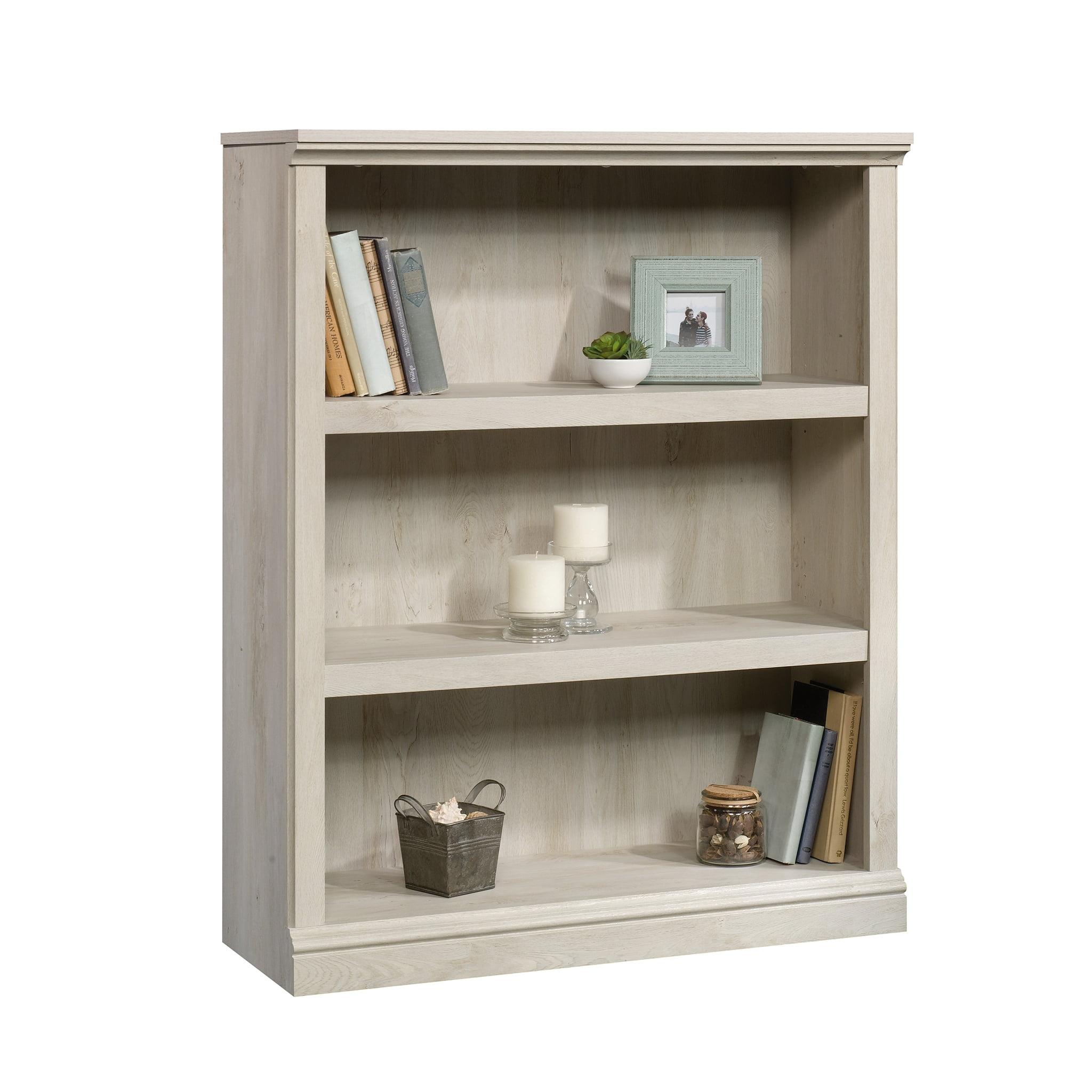 Charming Chalked Chestnut 3-Shelf Adjustable Bookcase