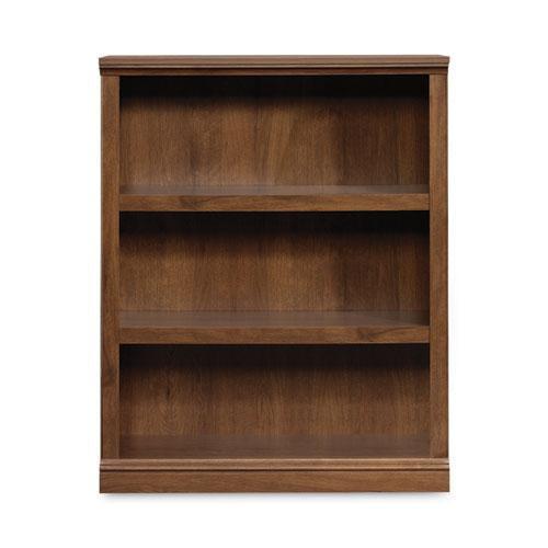 44" 3 Shelf Bookcase Oiled Oak Brown - Sauder: MDF, Metal Hardware, Home Office Display
