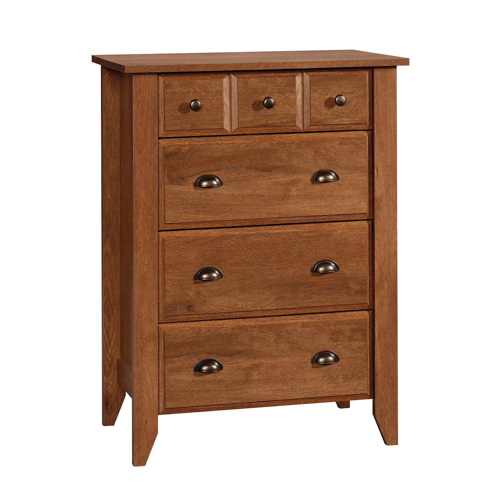 Espresso Country Rustic Freestanding Bedroom Chest with Extra Deep Storage Drawers
