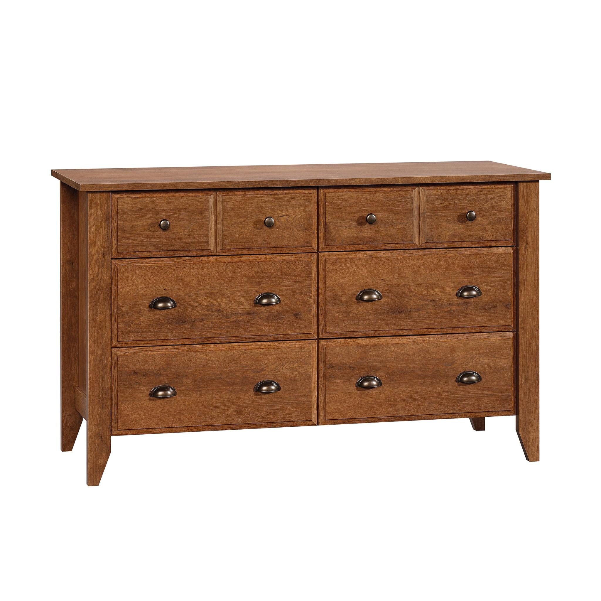 Sophisticated Oiled Oak Double Dresser with Extra Deep Storage