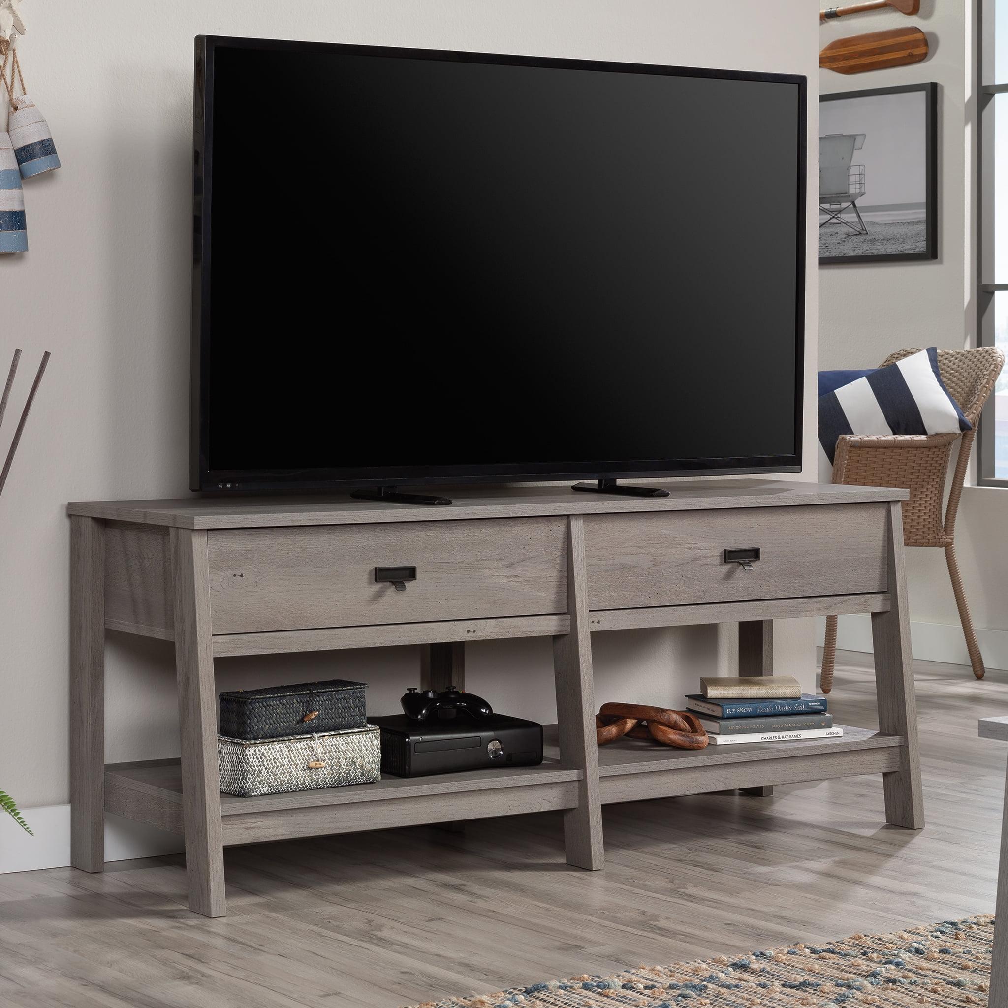 Mystic Oak Farmhouse 60" TV Stand with Metal Hardware