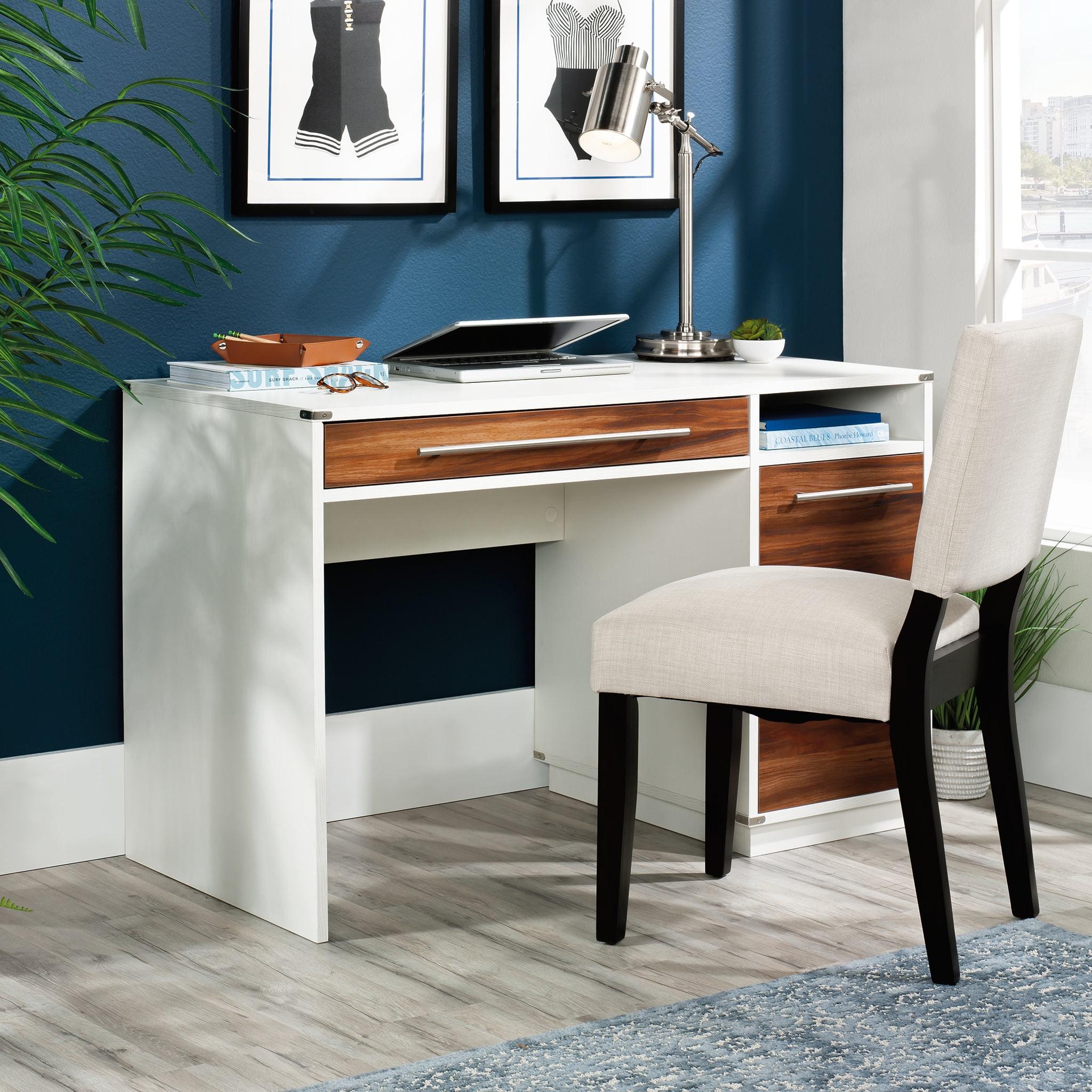 Vista Key Single Pedestal Desk Pearl Oak - Sauder