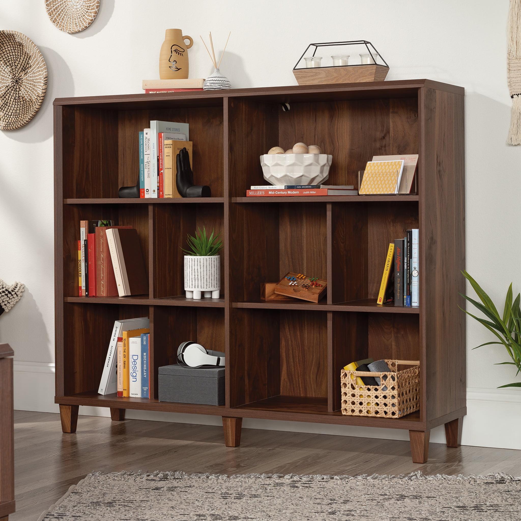 Grand Walnut Cubby Storage Bookcase for Kids' Toys