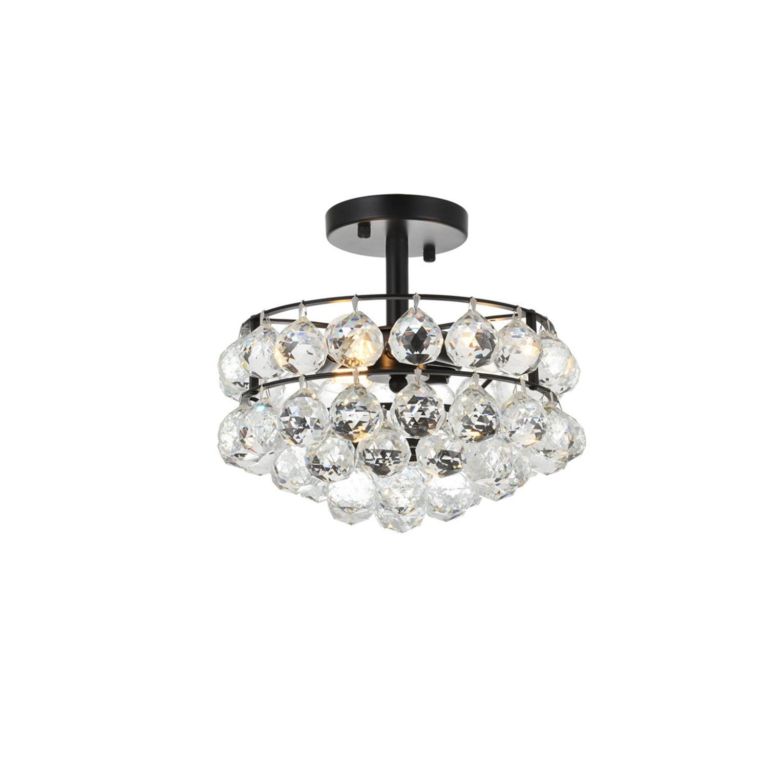 Elegant Lighting Savannah 12 inch flush mount in black