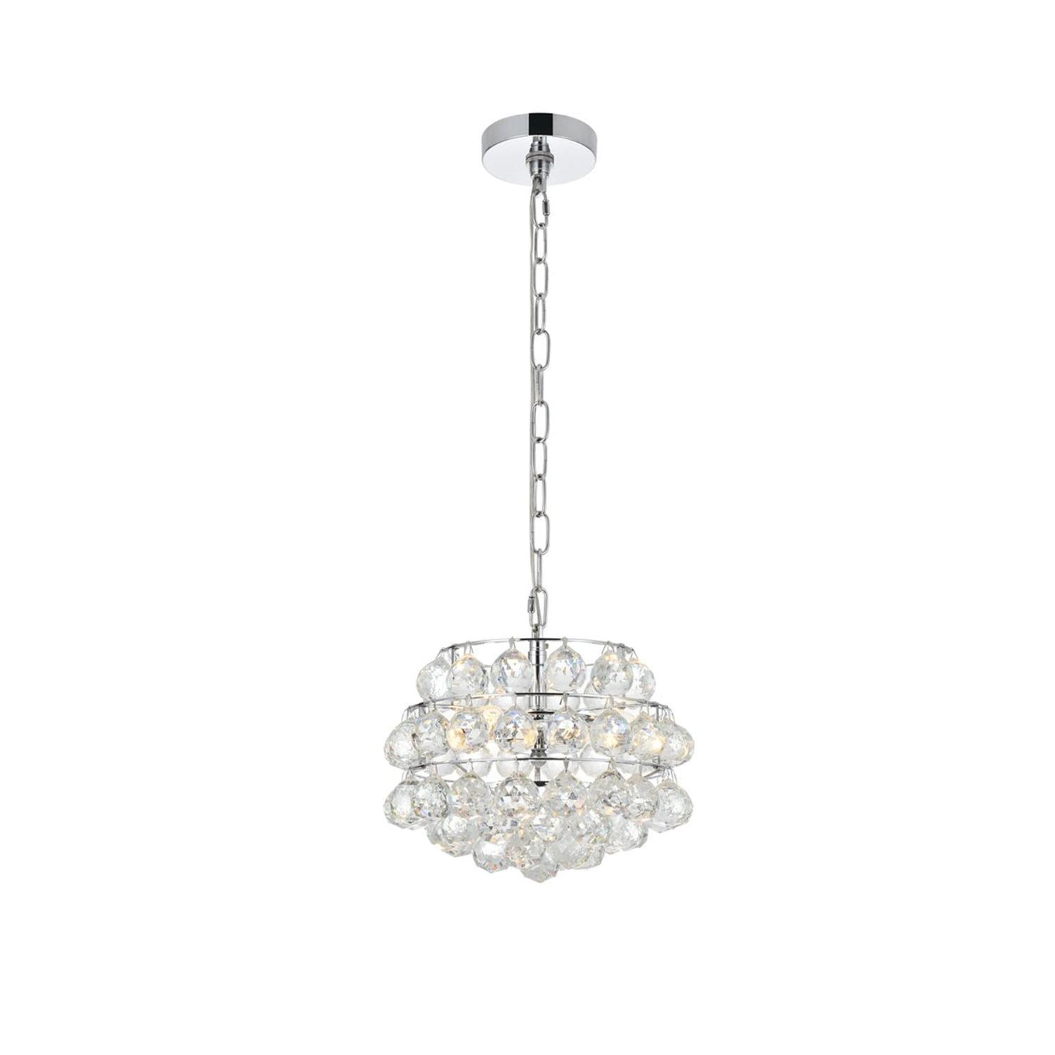 Elegant Lighting Savannah 12 inch pendant in chrome