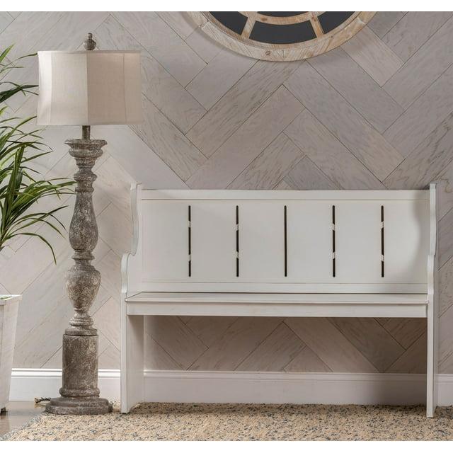 Savannah Fir Wood Church Bench, White