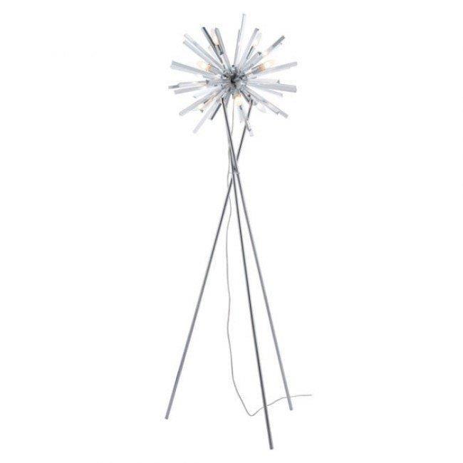 Savoy Chrome Tripod Floor Lamp with Acrylic Rays