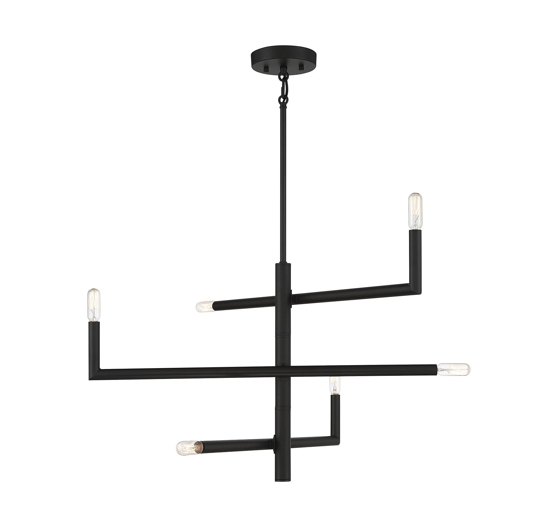 Cristofer Matte Black 6-Light Adjustable Chandelier