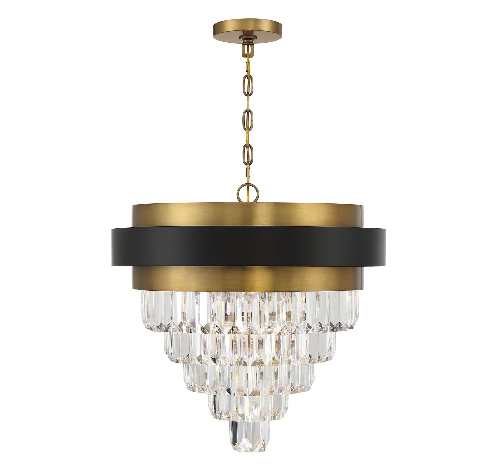 Savoy House Marquise 4 - Light Chandelier in  Matte Black/Warm Brass