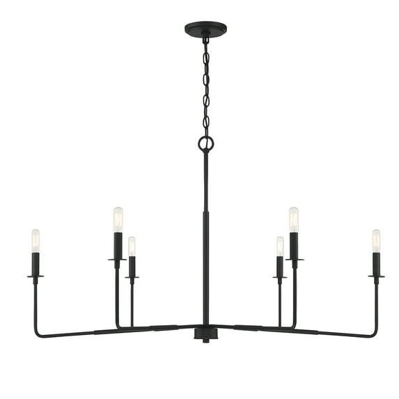 Savoy House Salerno 6 - Light Chandelier in Matte Black