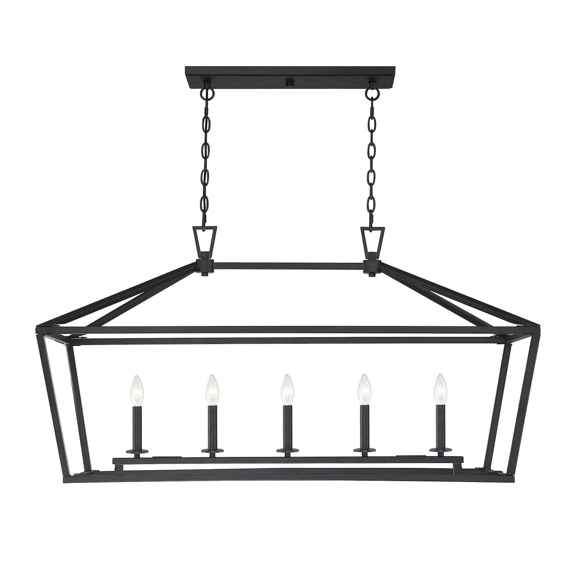 Savoy House 1-324-5-89 Townsend 5 Light Linear Chandelier in a Matte Black Finish (44" W x 23.5" H)