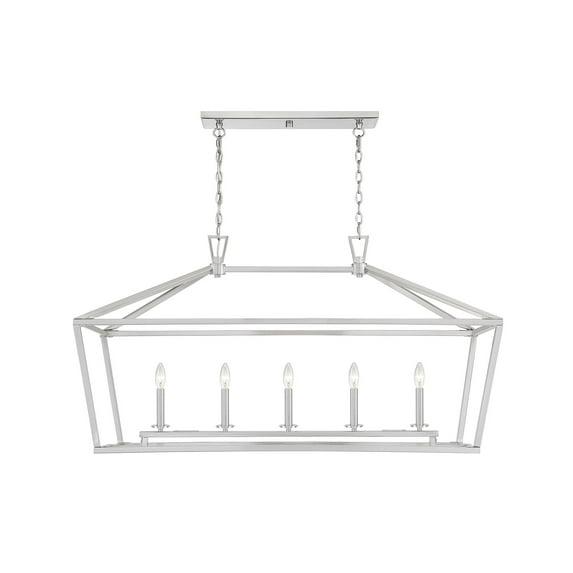 Savoy House 1-324-5-SN Townsend 5 Light Linear Chandelier in a Satin Nickel Finish (44" W x 23.5" H)