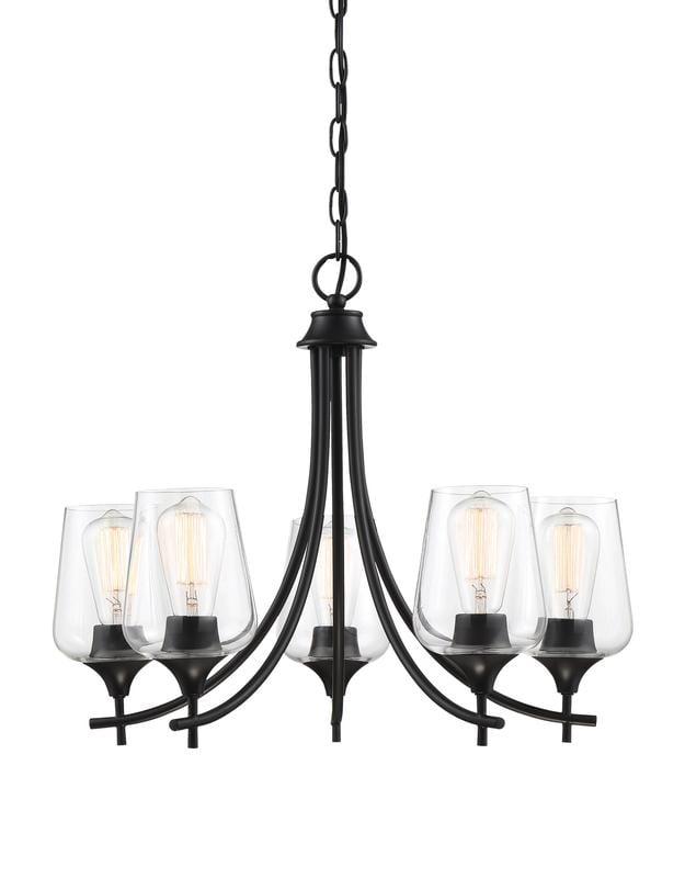 Savoy House Octave 5 - Light Chandelier in  Black