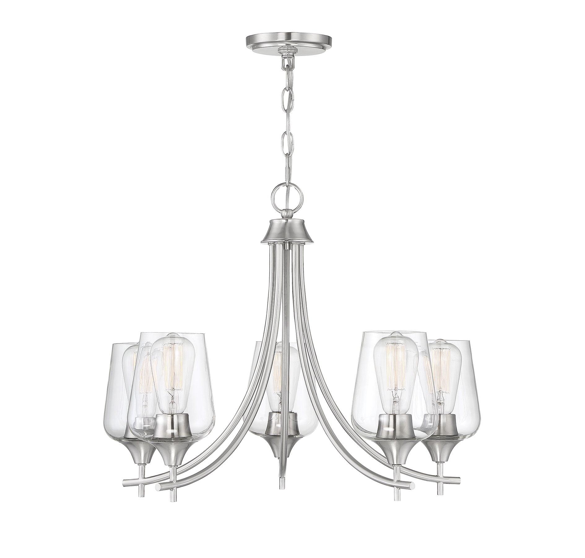 Savoy House Octave 5 - Light Chandelier in  Satin Nickel