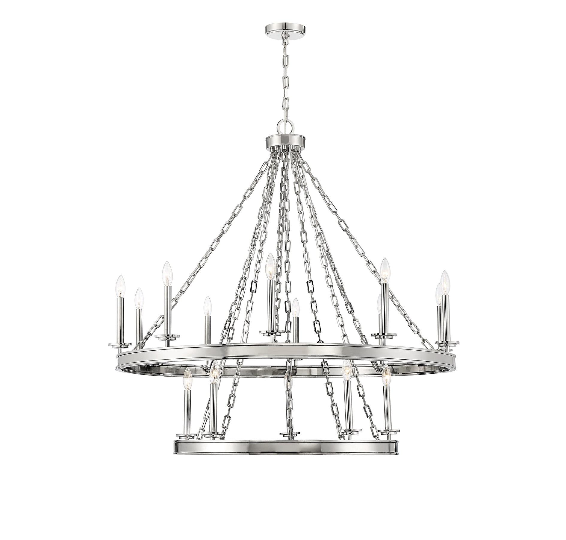 Polished Nickel 15 Light Chandelier from the Seville Collection