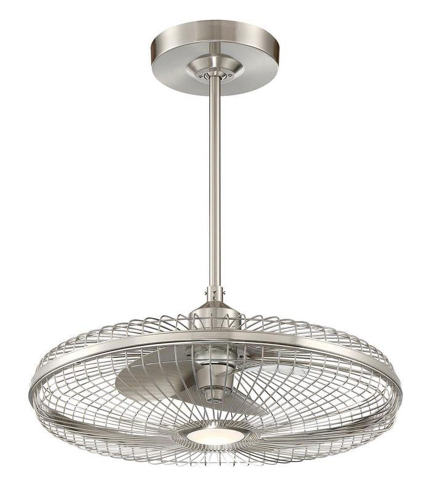 Wetherby LED Fan D'Lier in Satin Nickel