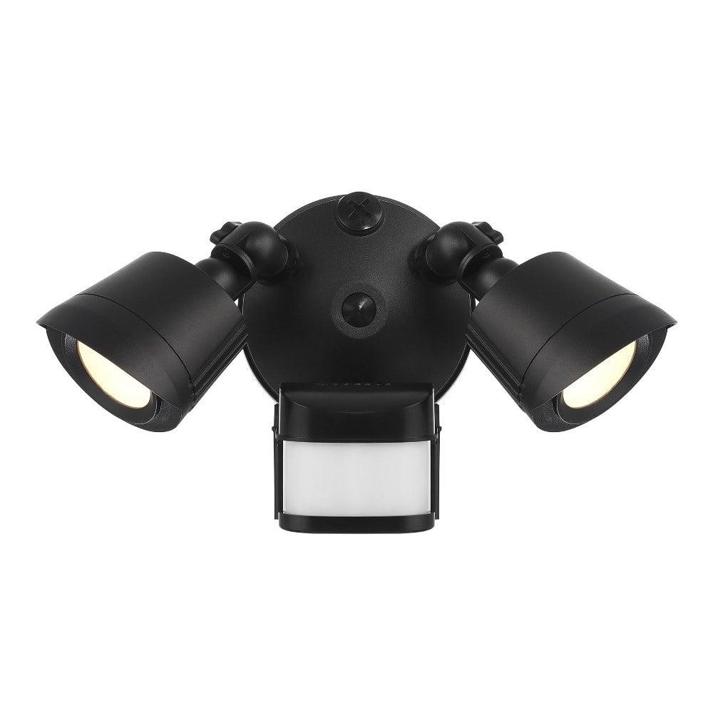 120 Watt 2 - Head LED Hardwired Dusk to Dawn Outdoor Security Flood Light with Motion Sensor