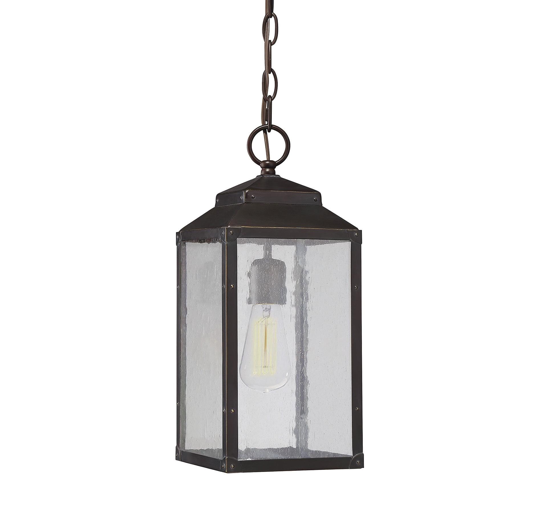 Brennan 16" Bronze and Gold Outdoor Hanging Lantern