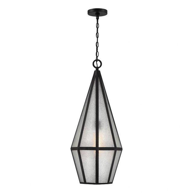 Savoy House Peninsula 1-Light Outdoor Hanging Lantern in Matte Black