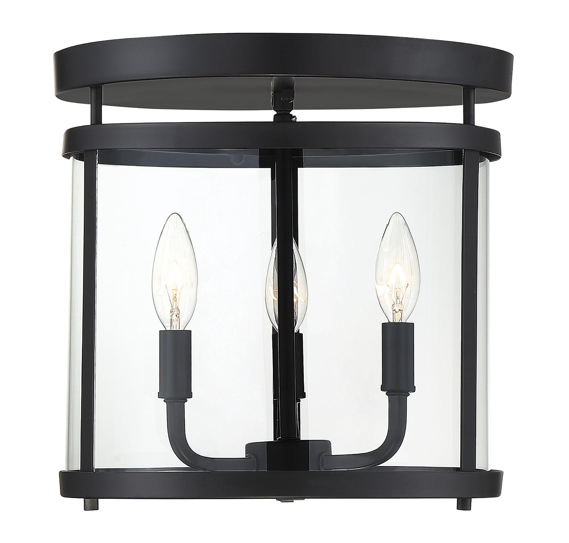 Savoy House Penrose 3 - Light Semi-Flush Mount in  Black