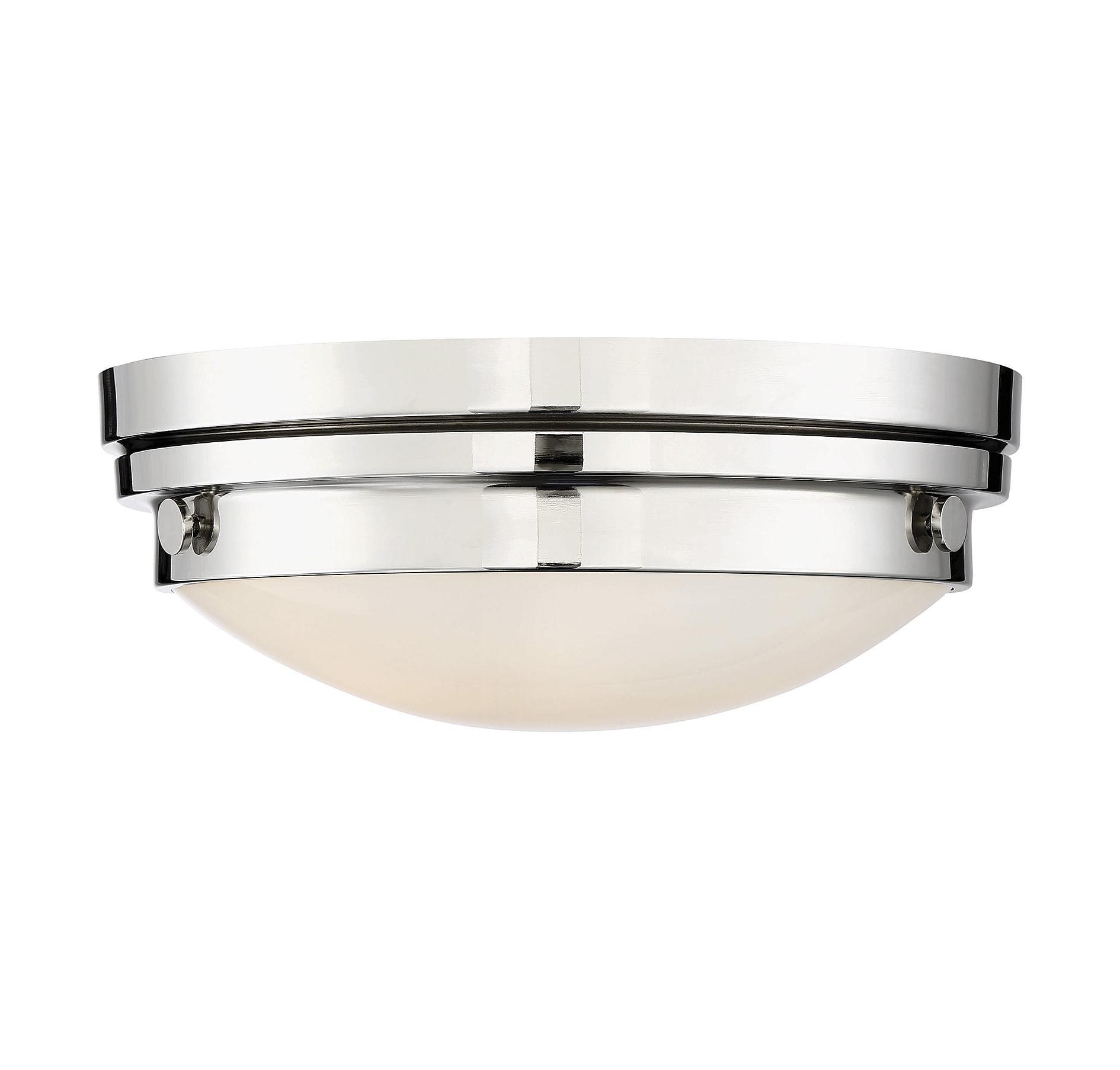 Lucerne Transitional 2-Light Flush Mount in Polished Nickel